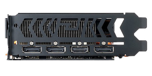 Display Panel Of A Modern Graphics Card With 3 Dp Ports &Amp; 1 Hdmi Port